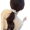 So versatile! Elegant pearl hair bands, simple ins hair ties, high-end style, small intestine ponytail, hair ties, rubber bands Item Picture
